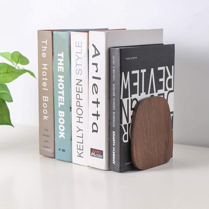 Muso Wood Buchstütze, Buchstützen aus Holz Buchhalter für Regale Dekorative Bücherstützen Buchhalter