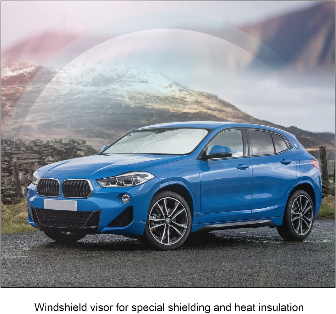 BIXUAN X2 Sonnenschutz kompatibel mit BMW X2 F39 2019-2023 Windschutzscheibe für F39 das Auto Fronts