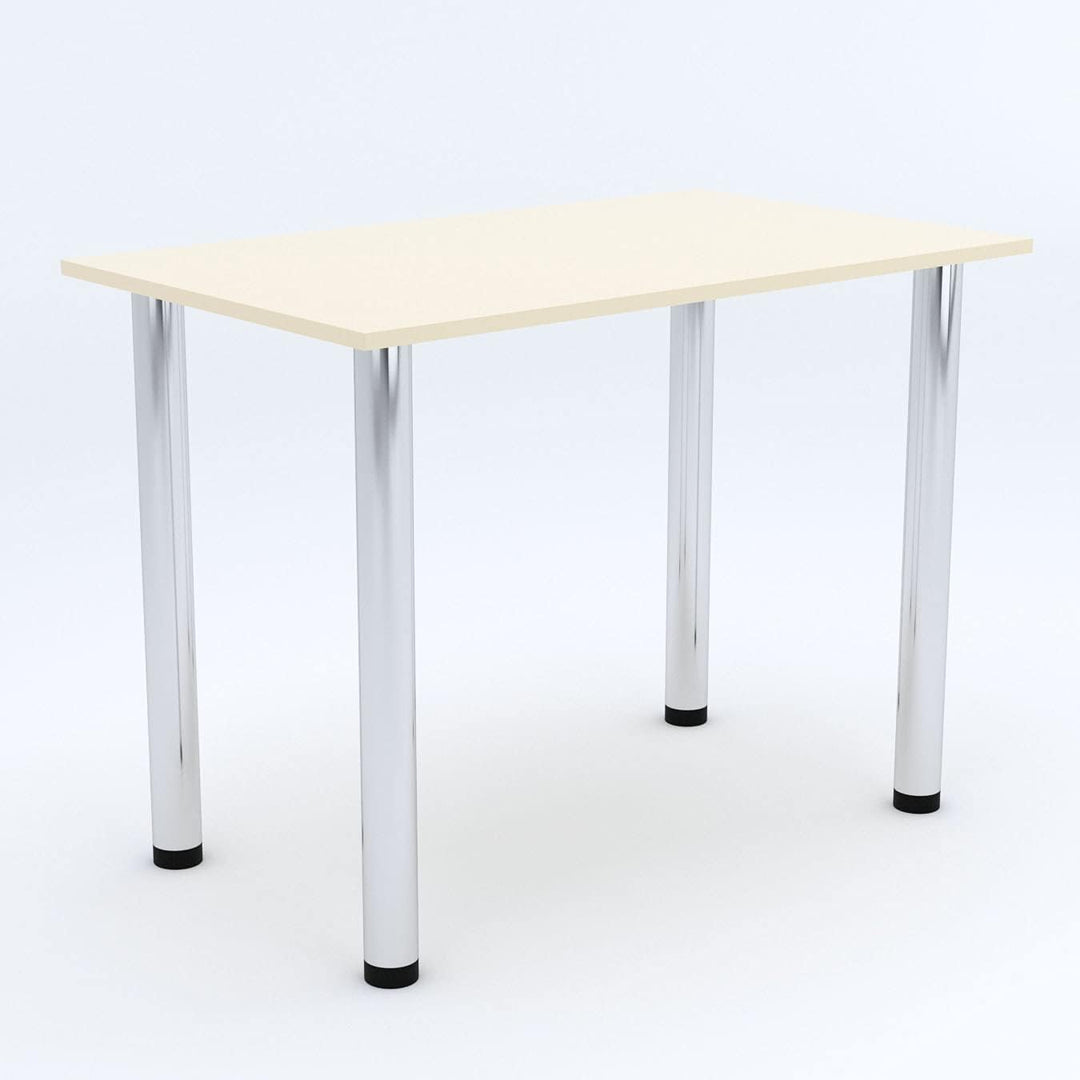 mikon 80x35 | Esszimmertisch - Esstisch - Tisch mit Chrombeinen - Küchentisch - Bürotisch | VANILLE