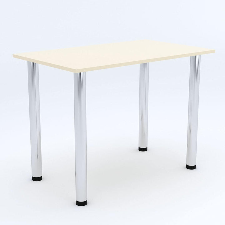 mikon 80x35 | Esszimmertisch - Esstisch - Tisch mit Chrombeinen - Küchentisch - Bürotisch | VANILLE