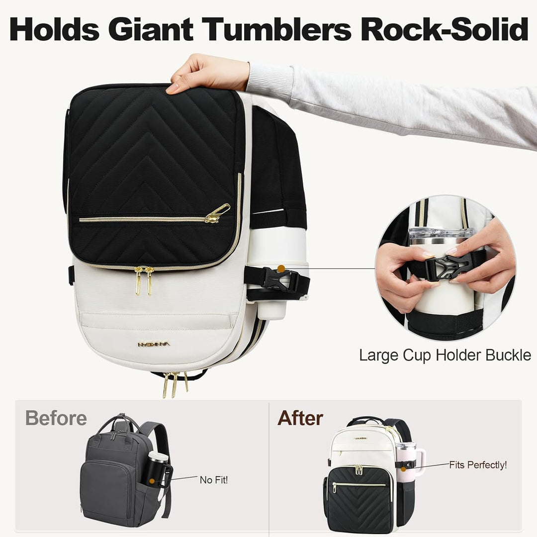 VANKEAN Laptop-Rucksack für Damen und Herren, 17,3 Zoll (43,9 cm), Modischer Rucksack, Wasserdichter