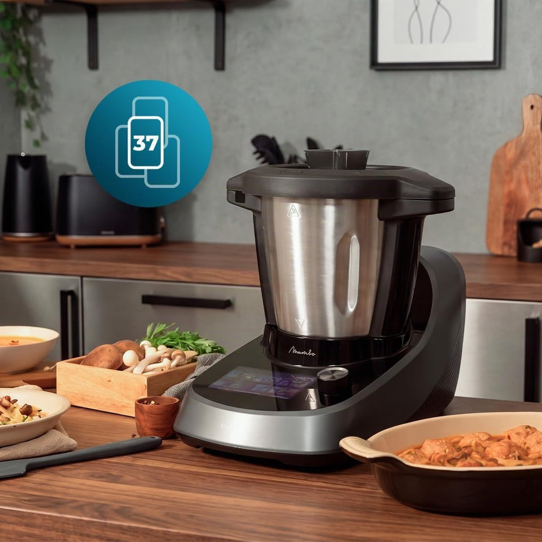 Cecotec Smarte Küchenmaschine Mambo Touch Daily, 37 Funktionen, OneClick | Touchscreen mit Rezepten,