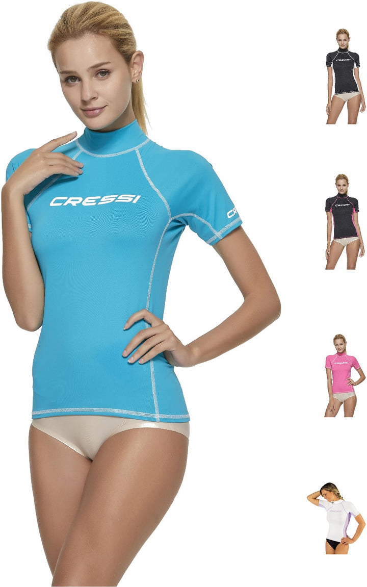 cressi Lady Rash Guard – Schützender Rashguard Damen Kurze oder Langen Ärmel für Sup und Wassersport