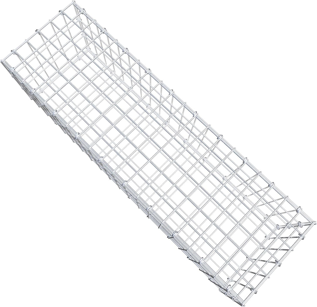 GABIONA Steinkorb-Gabione eckig, Maschenweite 5 x 10 cm, Tiefe 30 cm, Gabione 100 x 30 x 30 cm (L x