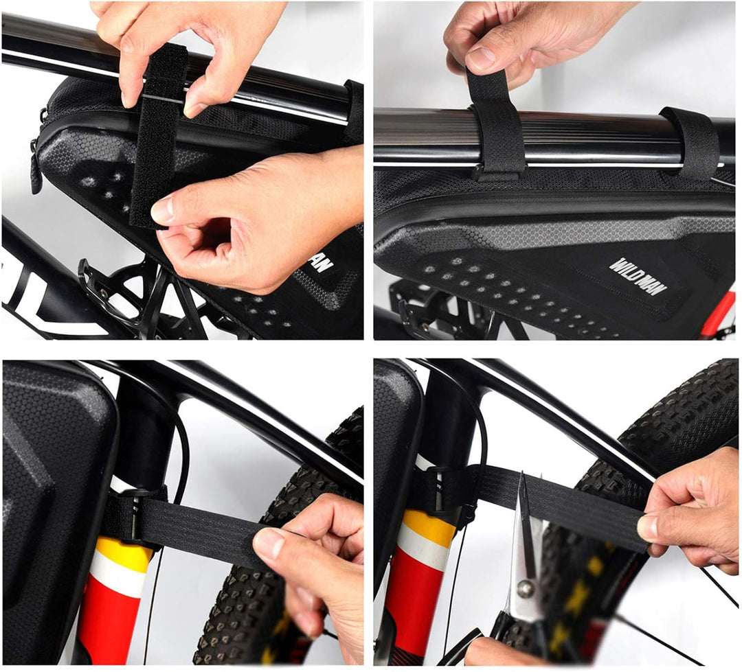 Lixada Fahrrad Triangle Bag, Wasserdicht Fahrrad Dreiecktasche, Reflektierender Fahrrad Rahmentasche