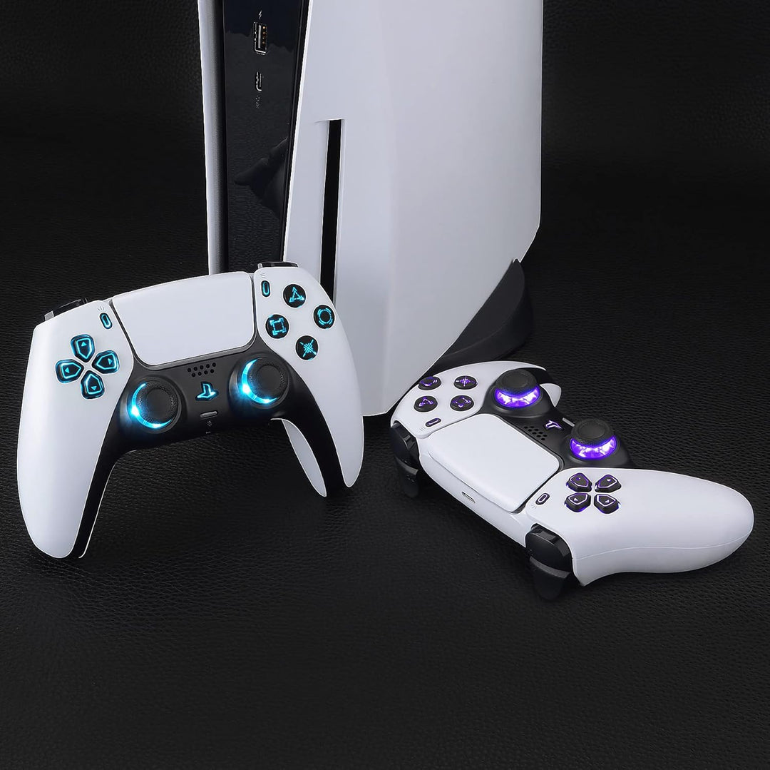 eXtremeRate 9 Modi 7 Farben DTF V3 LED Kit für ps5 Controller Ersatz Leuchttaste D-Pad Thumbsticks S