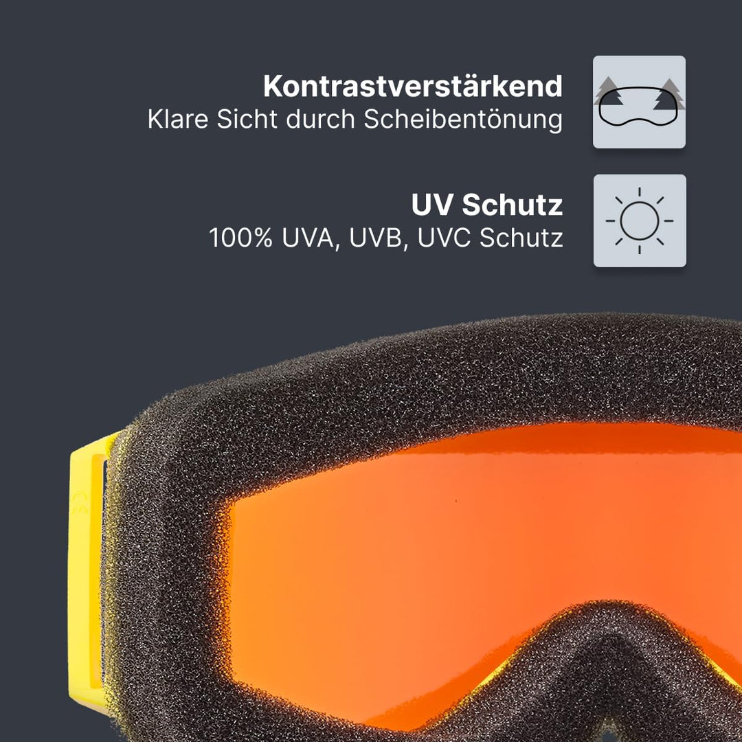 uvex speedy pro - Skibrille für Kinder - konstrastverstärkend - vergrössertes, beschlagfreies Sichtf