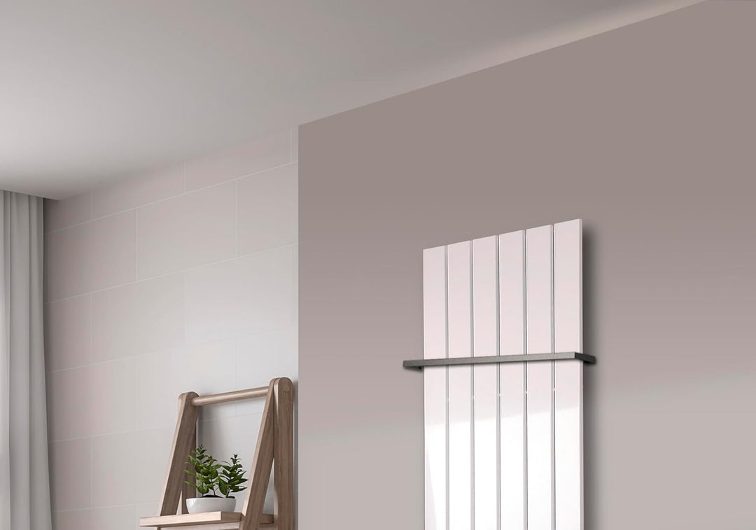 Badheizkörper Design Peking 2 120x47cm 799 Watt weiss (+1 Halter 15mm) SZAGATO Handtuchwärmer Handtu
