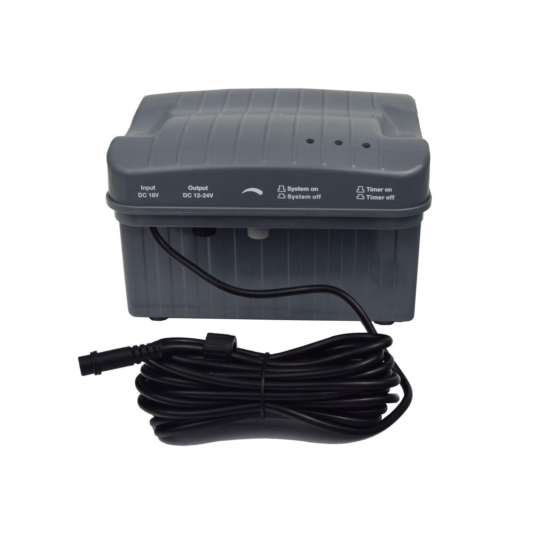Agora-Tec® at-Steuerbox-Solar 20W-BL (ohne Akku) für Solar-Teich- und Bachlauf-Set AT-20 BL