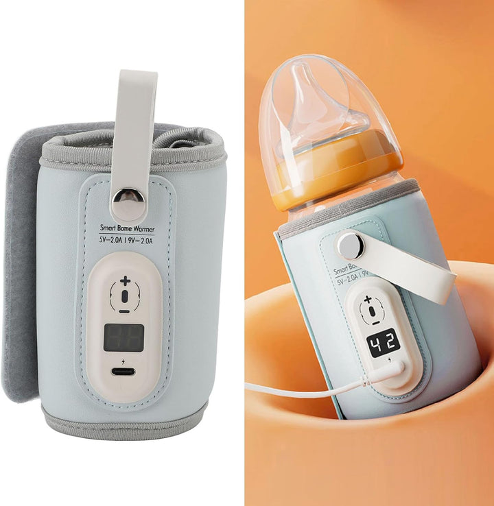 Tosuny USB -Milchflaschenwärmer, Schnelles Erwärmen 6 Einstellbare Temperaturniveaus, Babymilchwärme