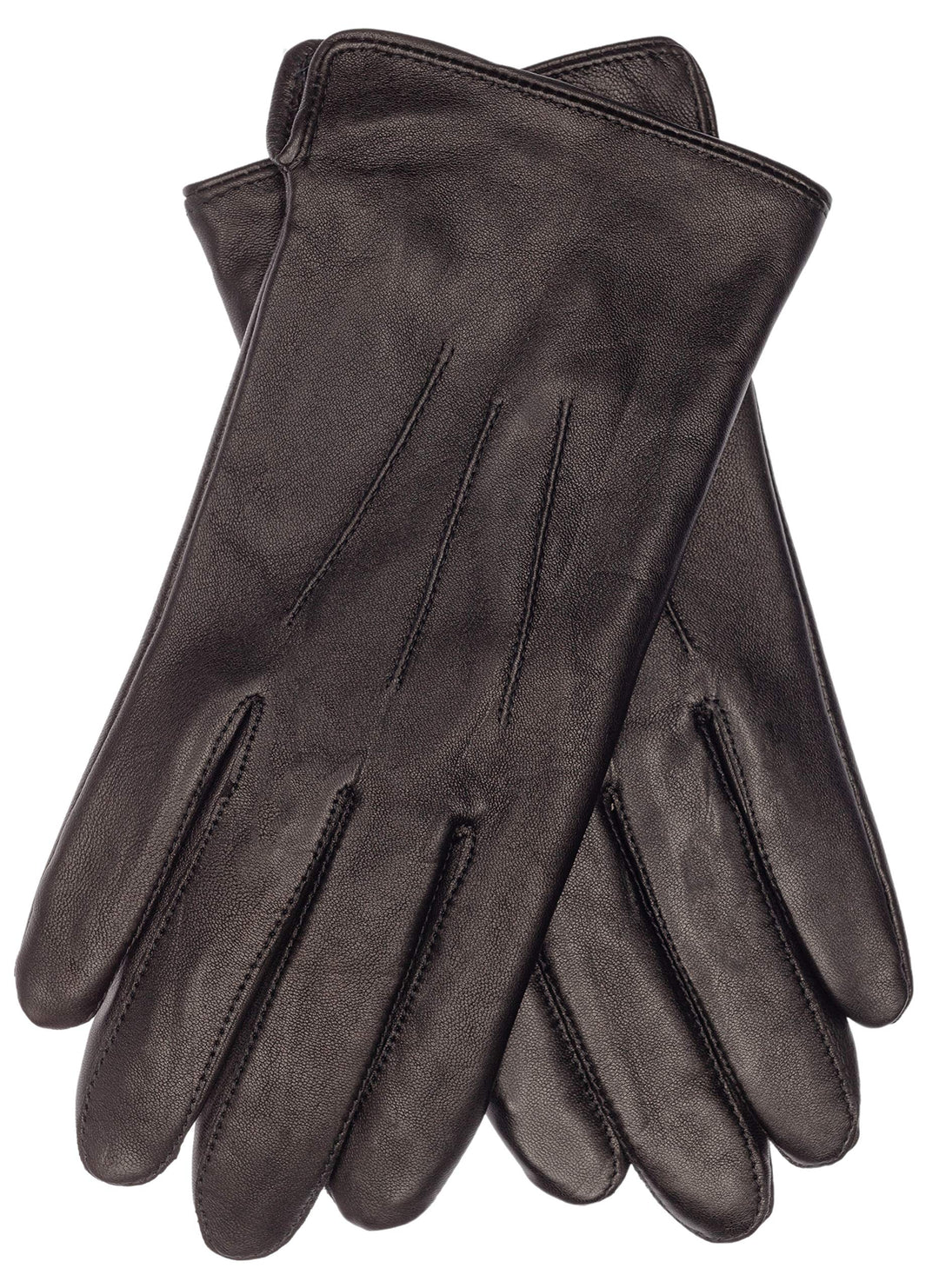 EEM Herren Lederhandschuhe, weiches italienisches Leder, Touchfunktion, Fleecefutter L Schwarz, L Sc