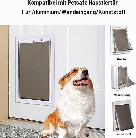 Qcwwy Stossfest Freedom Hunde- und Katzentürklappe TPU Hundetür Ersatzklappe Hundetürklappe, Hundetü