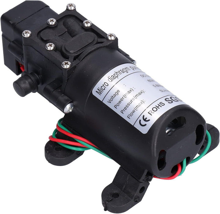12-V-Membranpumpe, 60 W, 5 L/min, 0,8 MPa, Grosser Durchfluss, Selbstansaugende Sprühpumpe mit Autom