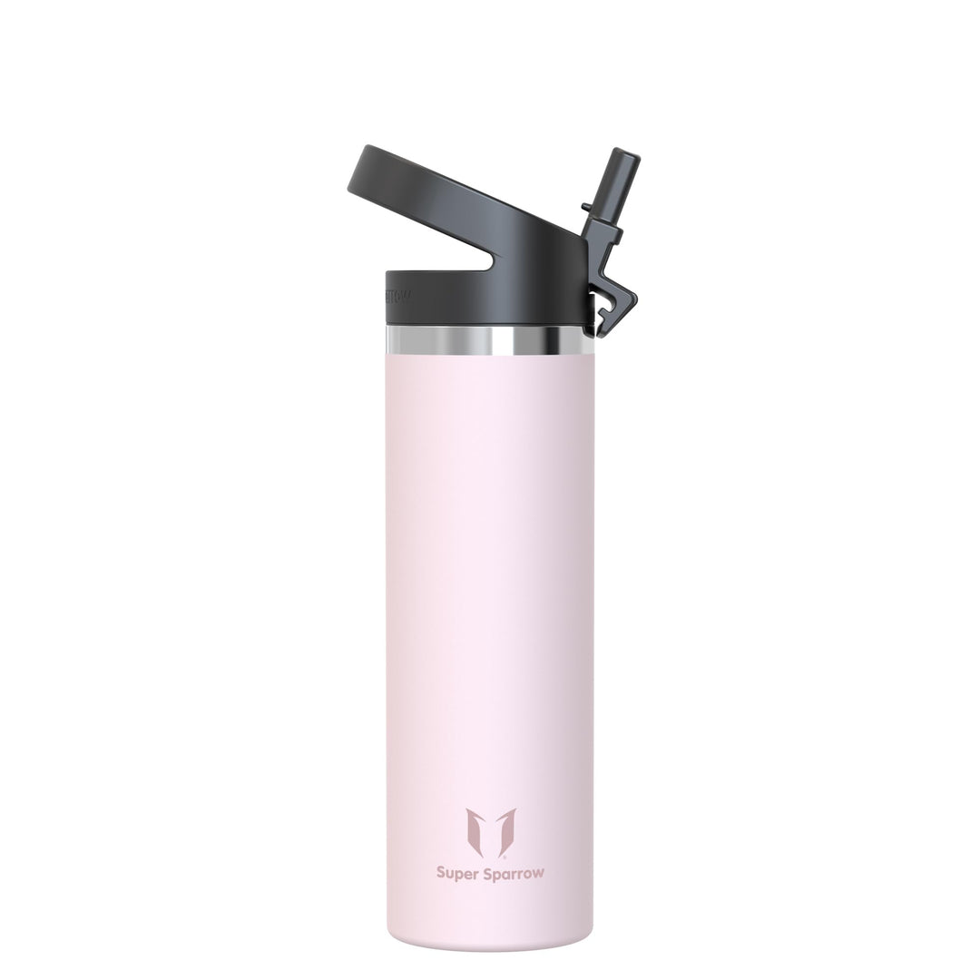 Super Sparrow Trinkflasche Edelstahl 750ml - Breite Öffnung SwivelSip Thermosflasche - BPA-Frei Ther