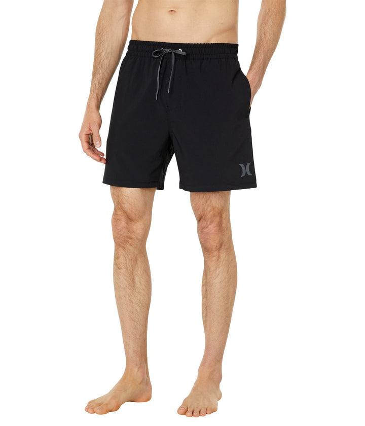 Hurley Herren OAO Solid Volley 17' Badeshorts für Herren, Schwarz