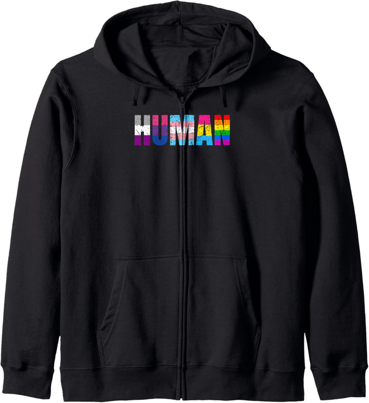 Human Lesbian Schwul Homo Outfit LGBT Gay Homosexualität Kapuzenjacke
