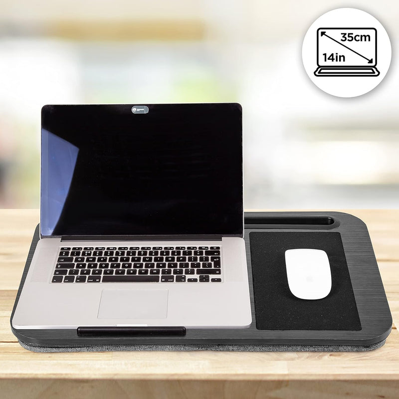 Duronic DML422 Laptopständer | Ergonomischer Laptop Tisch mit Kissen | Laptop Halterung mit Schaumst