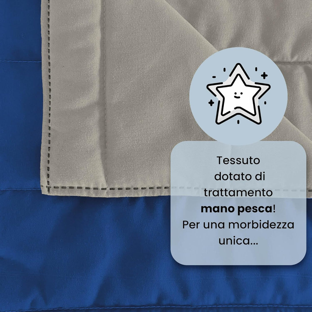 Italian Bed Linen MB Home Italy “Elegant” Sommer-steppdecke, Royal/Hell Grau, 260x270 cm 260x270 cm