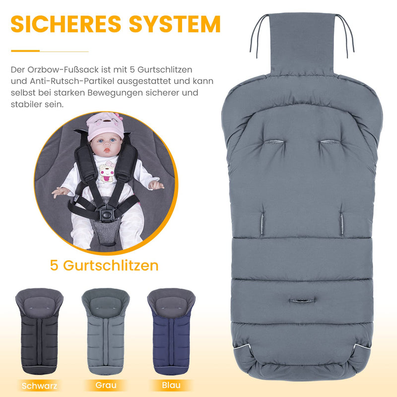 Orzbow Baby Fusssack Babyfusssack Winterfusssack Babyschale Buggy | Waschbar Verschliessbarer Baby S