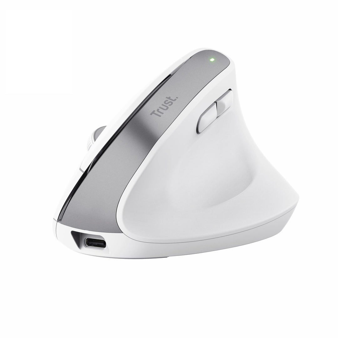 Trust Bayo+ Wiederaufladbare Vertikale Maus Bluetooth + RF 2.4GHz, Vorbeugung Gegen Mausarm/Tennisar