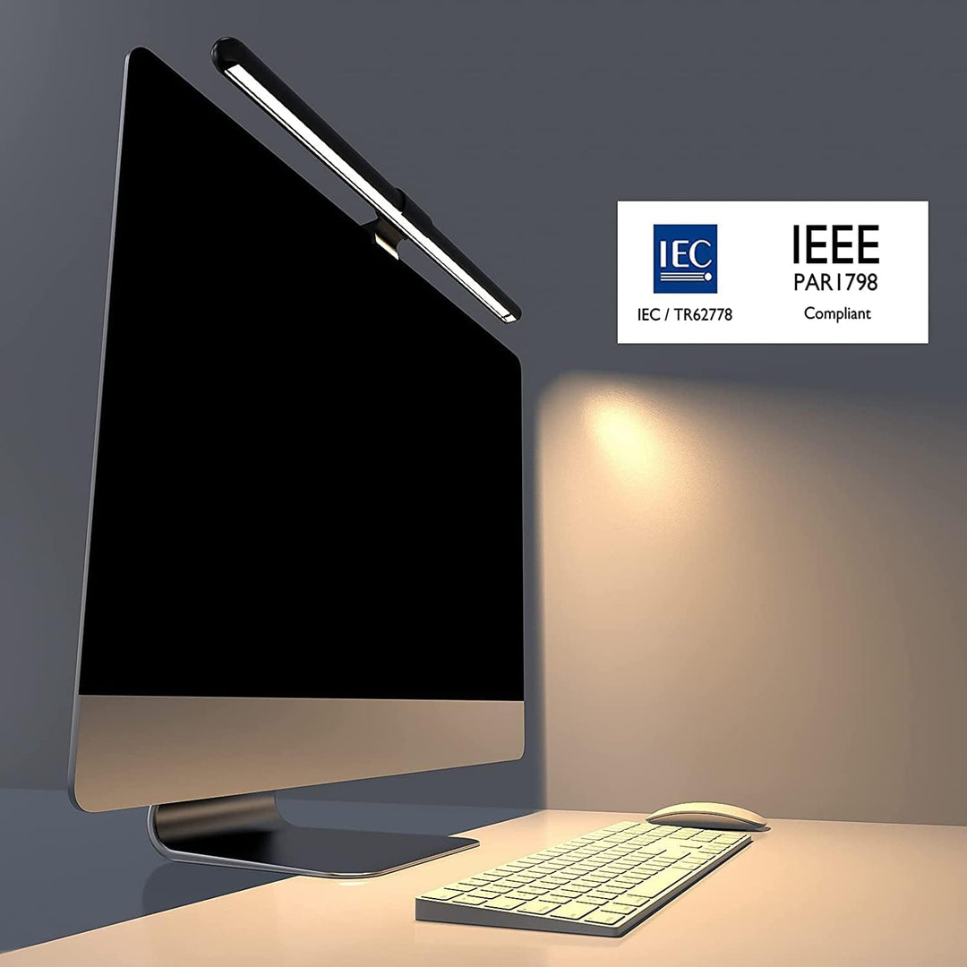 Quntis 22-29 Zoll Computer Monitor Lampe LED USB Touch Control, 52cm Light Bar Anti-Blaulicht Auto-D