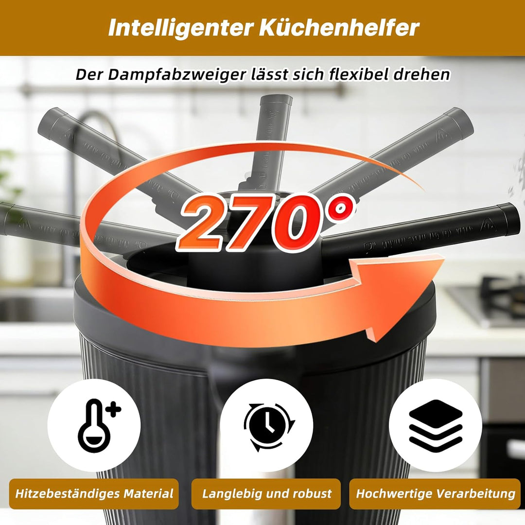 Dampfumleiter und Wiegeplatte für Thermomix TM7 Bimby, Runde WiegeBase Silicone 19 cm Durchmesser ko