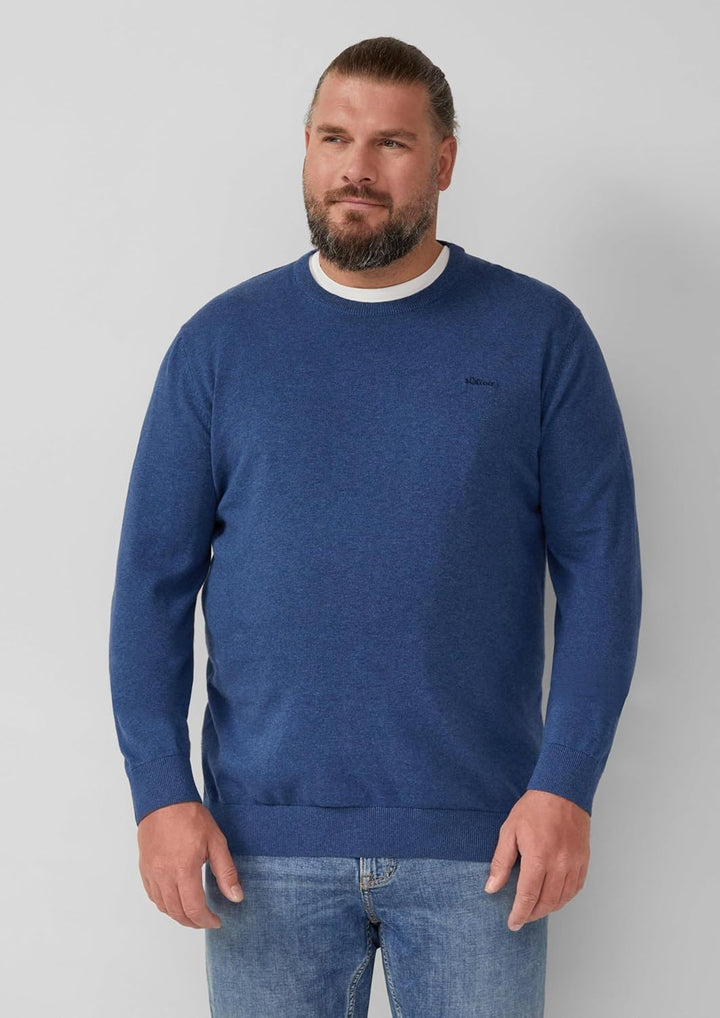 s.Oliver Pullover mit Crew Neck Herren 3XL 55w0_royalblau, 3XL 55w0_royalblau