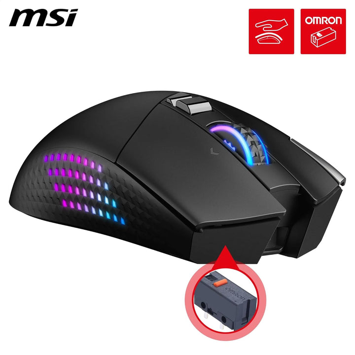 MSI Versa PRO Wireless + Mouse Dock PRO Gaming-Maus – Ladestation, 26000 DPI optischer Sensor, für R