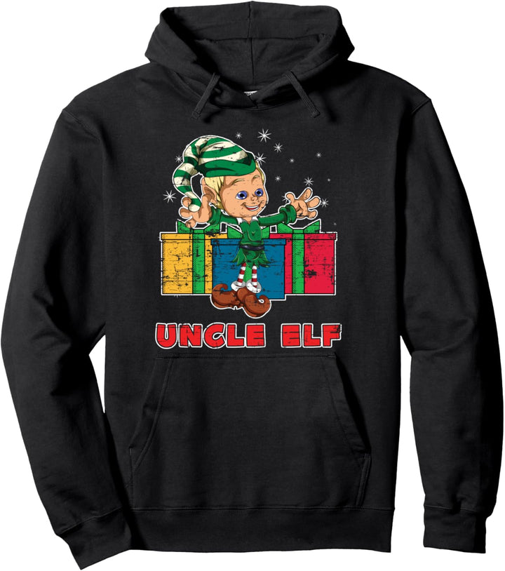 Onkel Elfe Pajama Geschenk Partnerlook Weihnachtselfe Pullover Hoodie