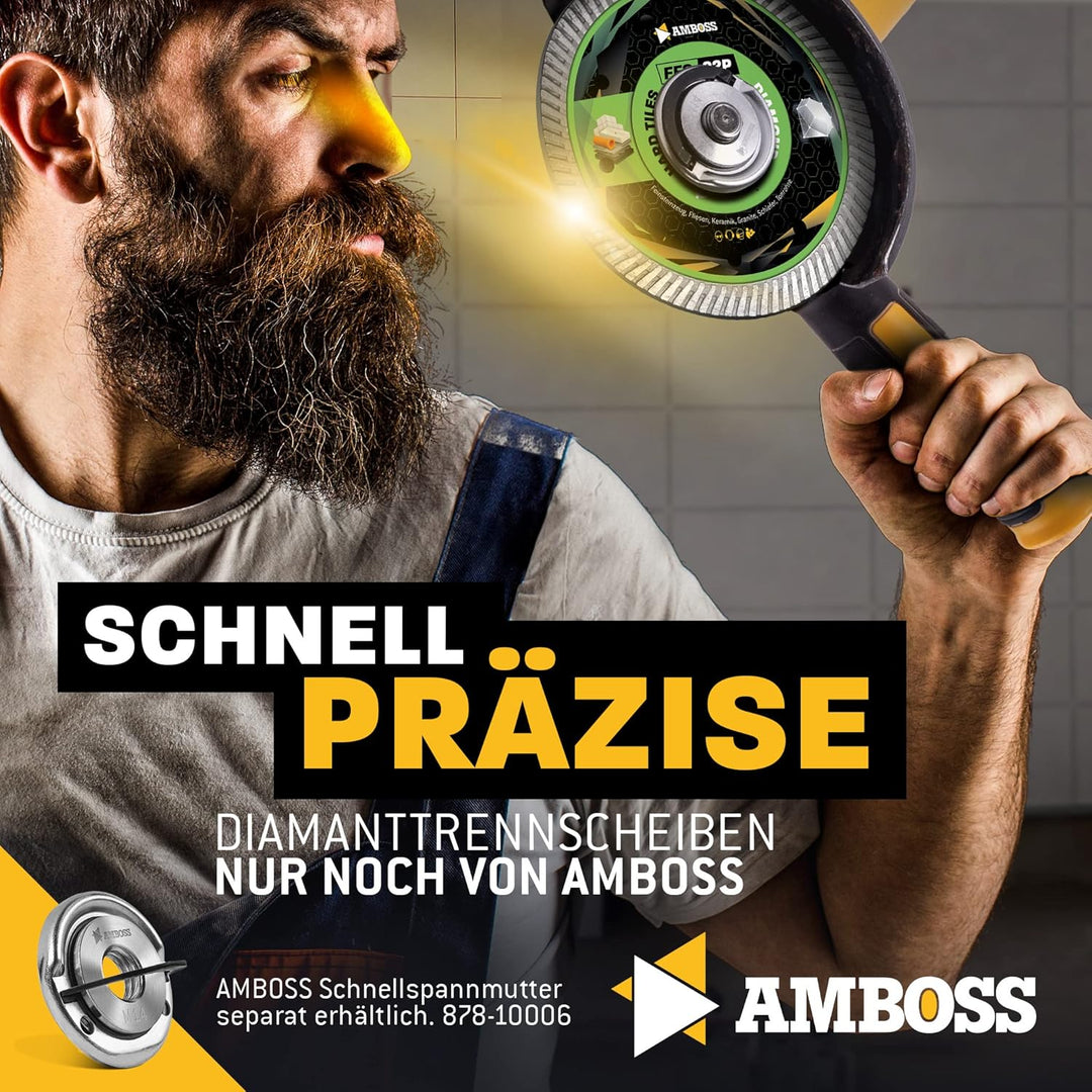 Amboss FFS 22 - Diamant-Trennscheibe Ø 350 mm x 25,4 mm - Hartes Feinsteinzeug (bis 1,2 cm) / harte