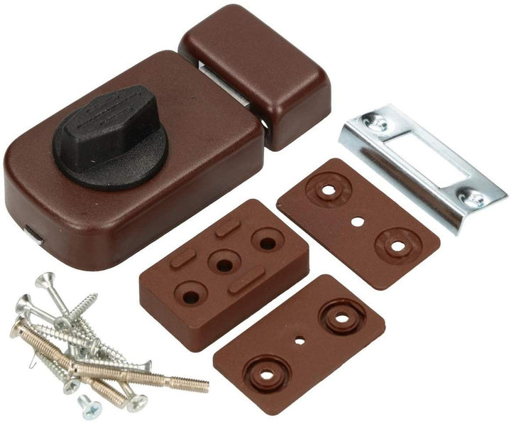 KOTARBAU® Zusatzschloss 50/60 mm 3 Farben Kastenschloss Türzusatzschloss Türschloss Schloss Drehknau
