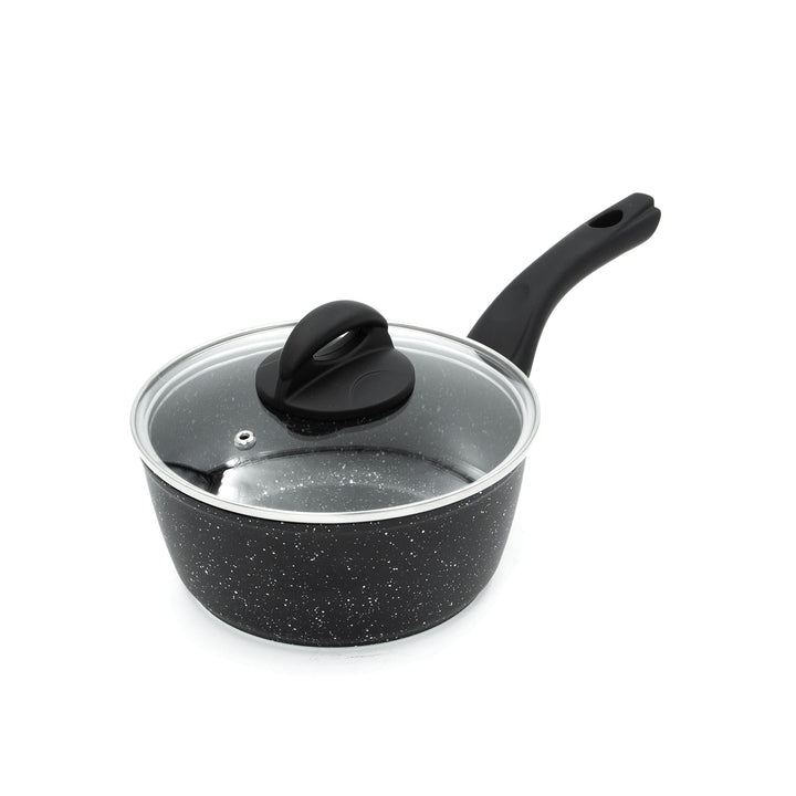 Blackmoor Kochtopf 18 cm – Antihaftbeschichtung, Gehärtetes Glasdeckel, Induktionsgeeignet, Kompatib