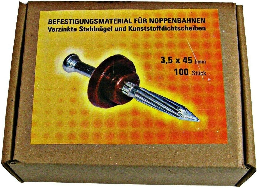 20m Paket Set Noppenbahn Mauerschutz mit Dichtnägel und Schutzleiste Einbaupaket (Noppenfolie 1,0m;