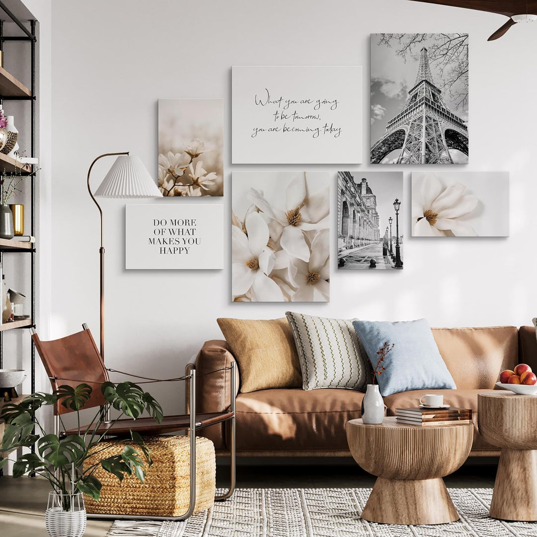 Muralo - Wandbilder Set - Leinwand Bilder Set Aufhängefertig - Bilder für Wohnzimmer Schlafzimmer -