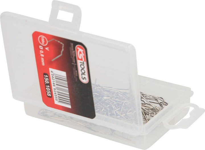 KS Tools 150.1058 Reparaturklammer V-Form Ø 0,8 mm, 100 Stück