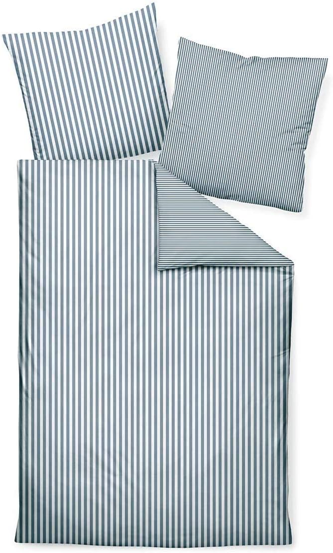 Janine Design Streifen-Bettwäsche modern Classic anthrazit 1 Bettbezug 155 x 200 cm + 1 Kissenbezug