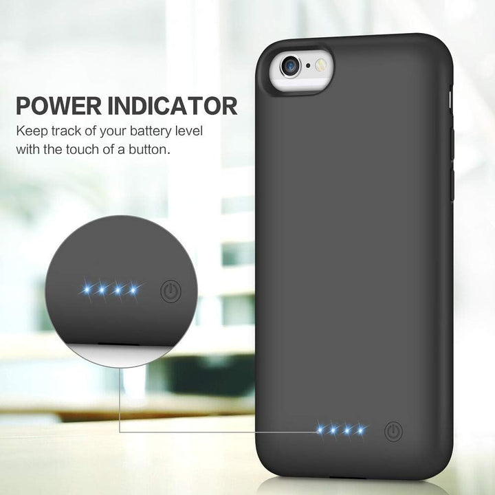 iPosible Akkuhülle für iPhone 7/6S/8/6, 【2022 Neueste】 6000mAh Zusatzakku Ladehülle Handyhülle Akku
