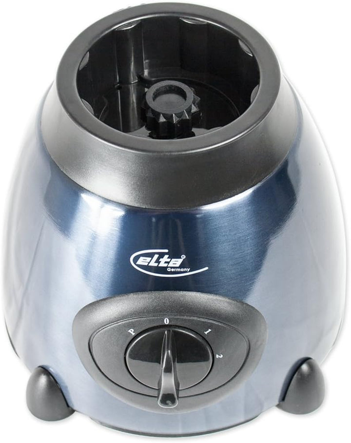 Elta Edelstahl Glas Standmixer (1,5 Liter, Glasgefäss, Smoothie-Maker, 500 Watt, 2 Stufen und Turbo