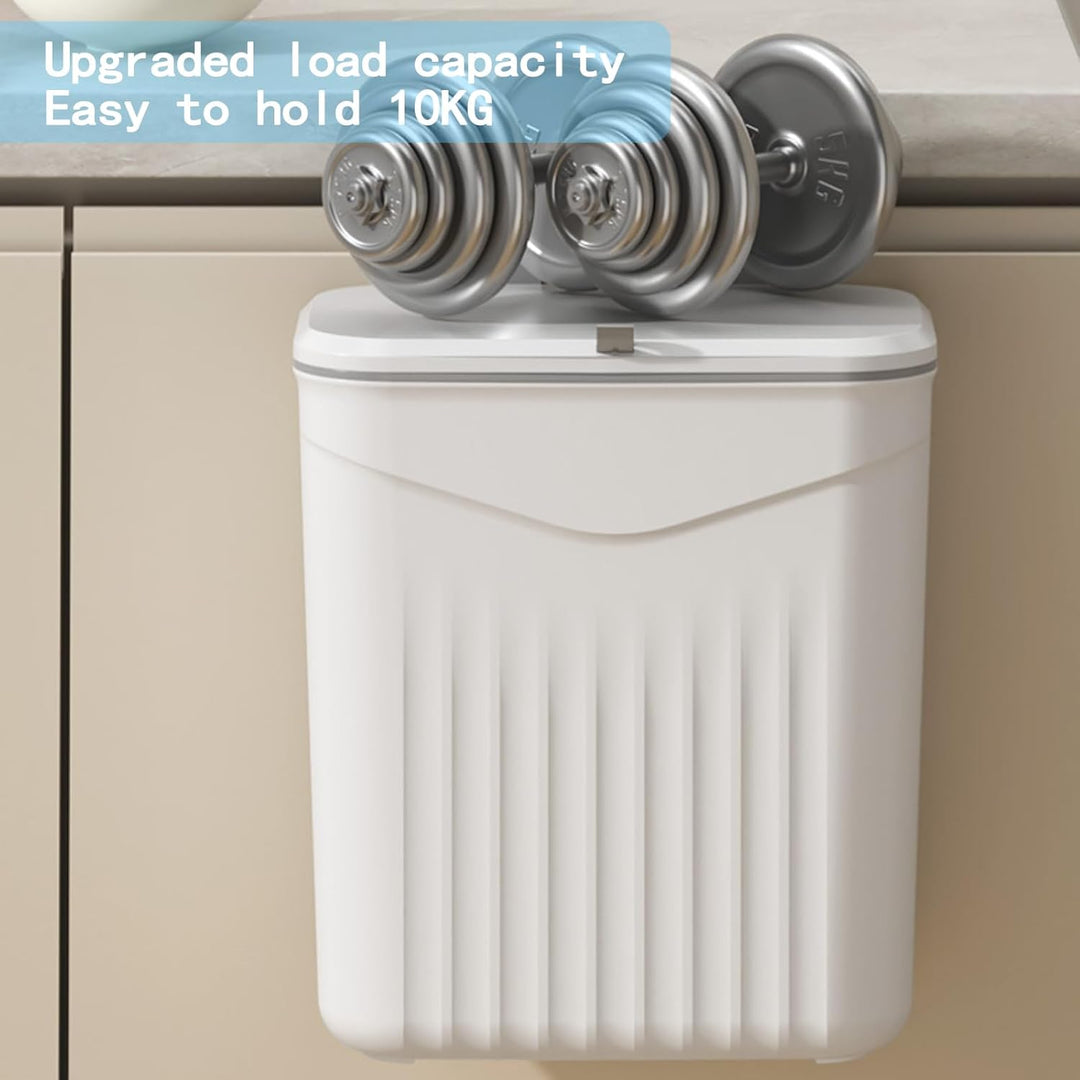Biomülleimer Küche, 9L Hängender Mülleimer Küche mit Deckel, komposteimer für Küche/Badezimmer/campi