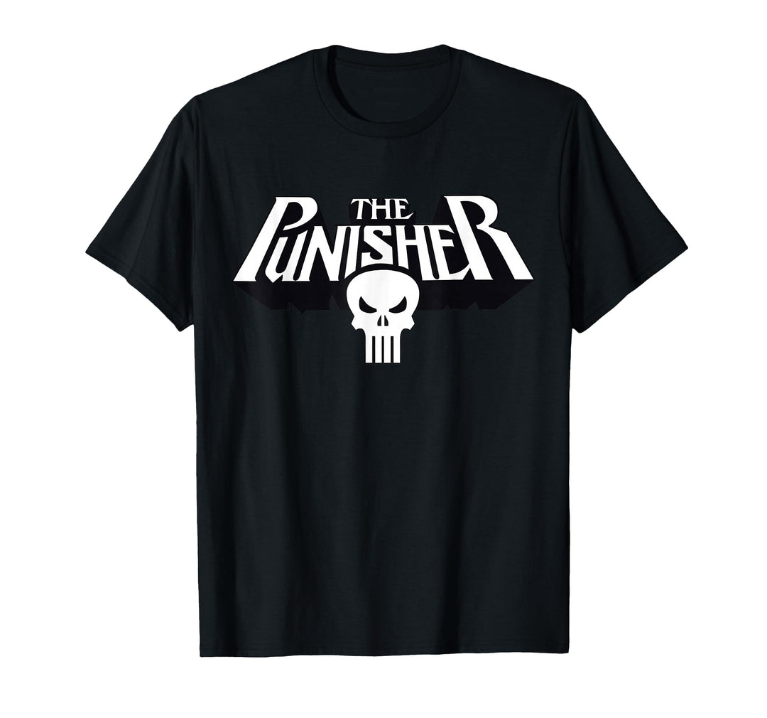 Mens Marvel The Punisher Retro Classic Logo Clean Graphic T-Shirt 3XL Slate