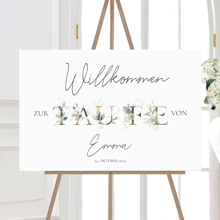 Manschin Laserdesign Willkommensschild Aluverbund personalisiert - Made in Germany - Welcome Willkom