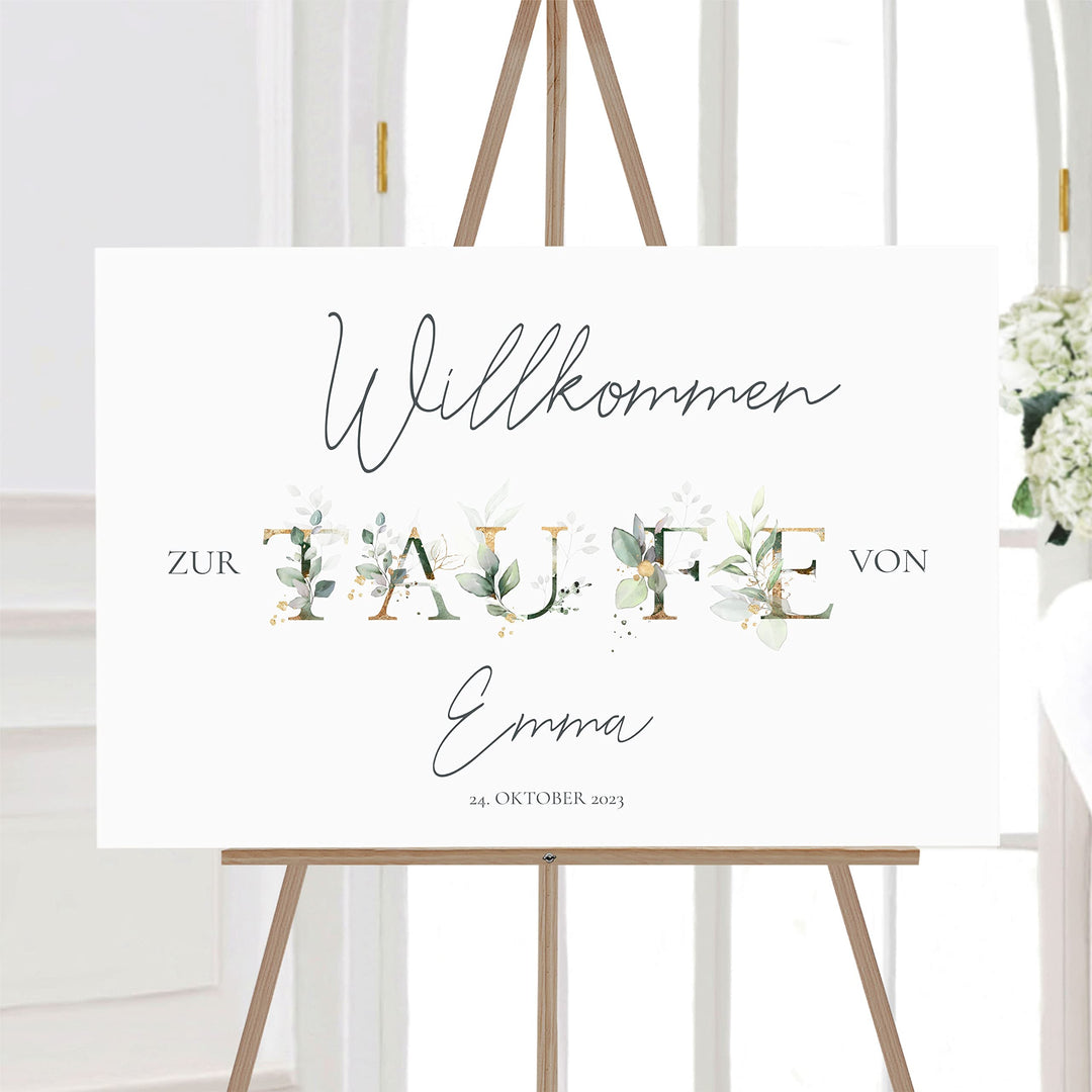 Manschin Laserdesign Willkommensschild Aluverbund personalisiert - Made in Germany - Welcome Willkom
