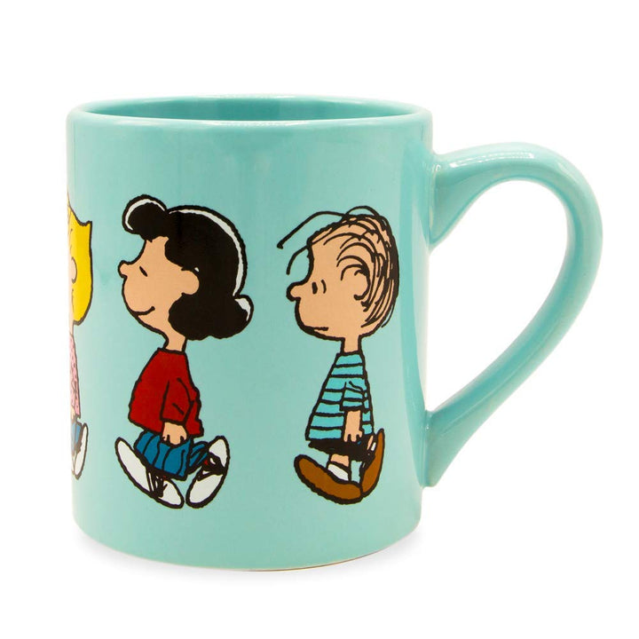 Silver Buffalo PEA43032 Ceramic Mug Peanuts Group Profile Walk Keramiktasse, keramik, blau, Blau 14-