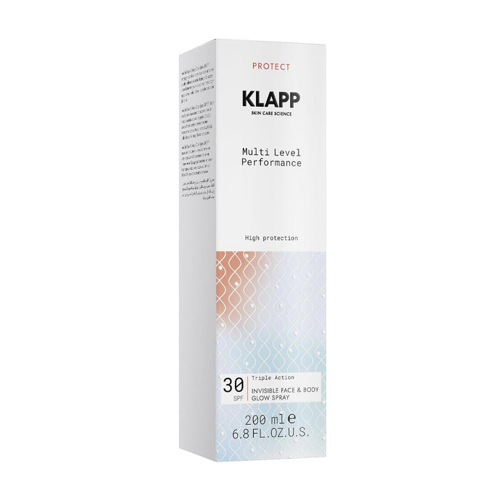 KLAPP Cosmetics - Triple Action Invisible Face & Body Glow Spray 30 SPF (200ml)