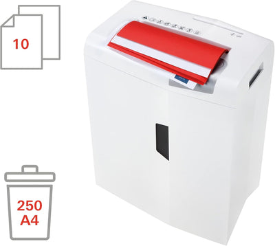 HSM shredstar X10 Aktenvernichter, Sicherheitsstufe P-4, 10 Blatt (Partikelschnitt) mit CD-Schredder