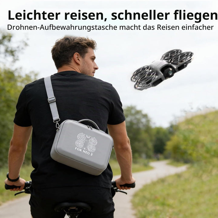 Tasche DJI Neo2 Drohne,Carrying Case für DJI Neo2 mit 2 Akkus,Ladestation,Neo 2 kleine Tragetasche m