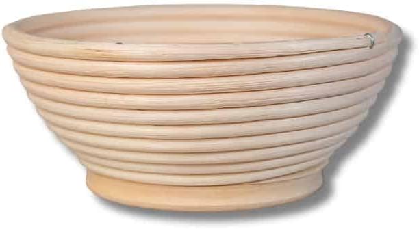 Marcel Paa - Premium Gärkorb-Set rund, 20 cm Durchmesser, Gärkörbchen aus Peddigrohr zum Brot backen