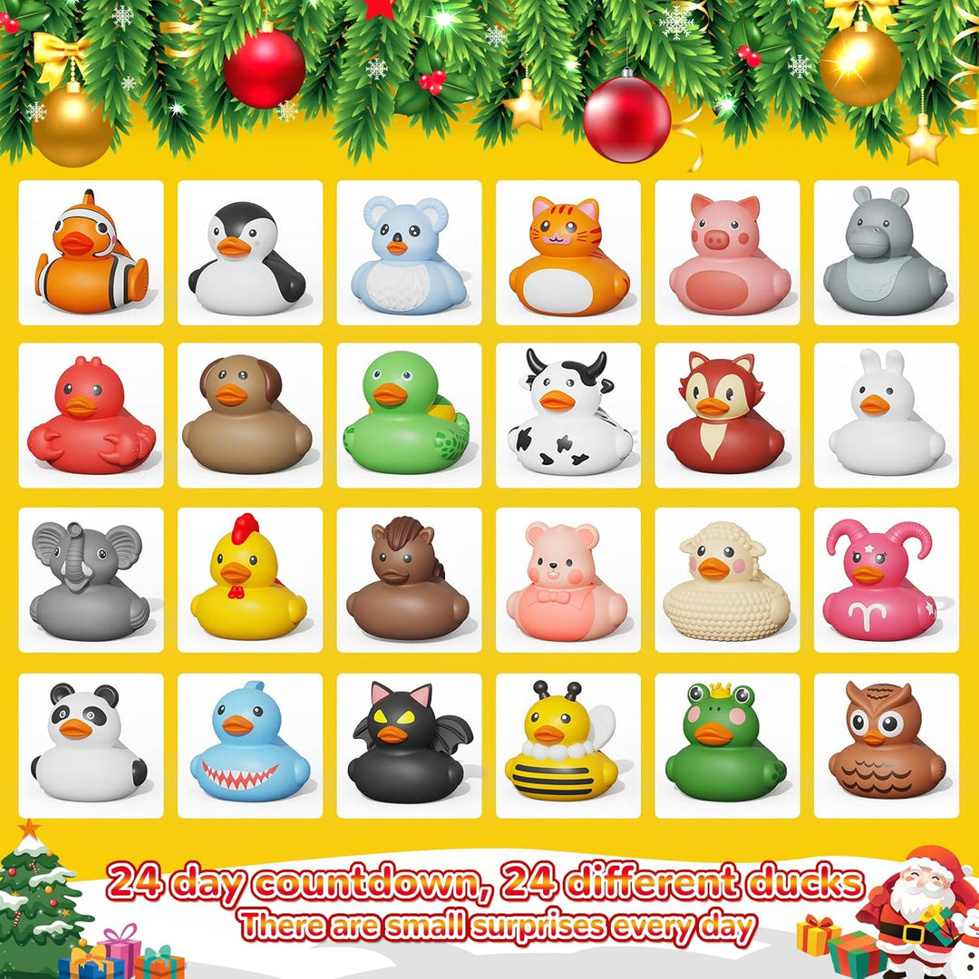 Weihnachts Adventskalender Enten Badeenten Adventskalender Baby Adventskalender 24 Stück Quietscheen