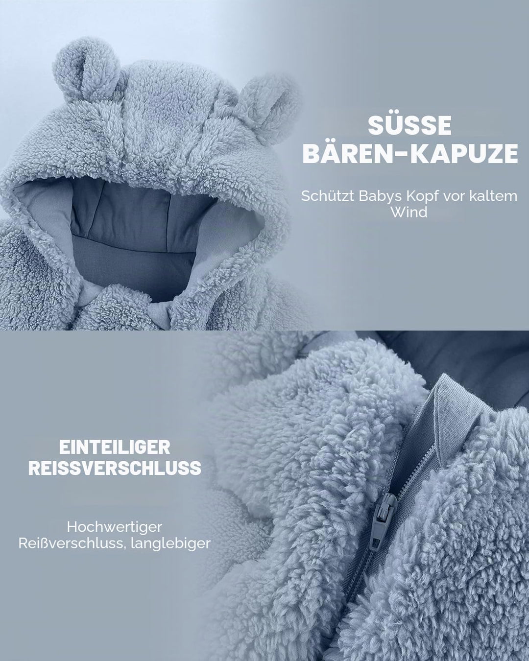 WYTbaby Baby Overall Winter Fleece Warm Schneeanzug Baby Romper Mit Kapuze Für Jungen Mädchen 0-12 M