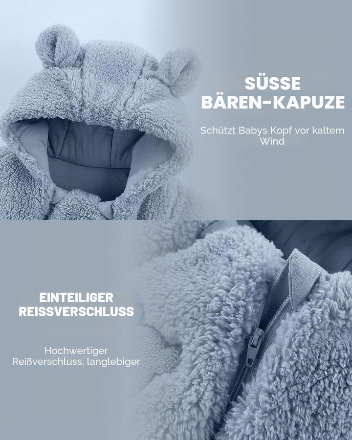 WYTbaby Baby Overall Winter Fleece Warm Schneeanzug Baby Romper Mit Kapuze Für Jungen Mädchen 0-12 M
